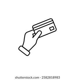 NFC payment icon Flat isolated outline sign