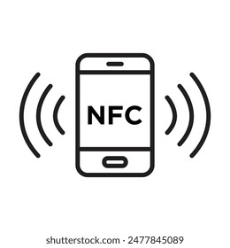 Icono de pago NFC ideal para pagos y Tecnologías sin contacto