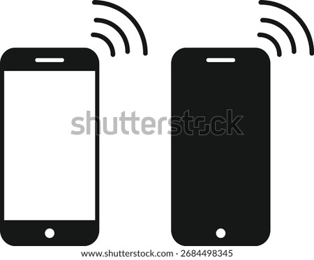 nfc payment  icon. Mobile phone with wifi icons. Contactless wireless pay sign. Contact less. internet connection. Multimedia Icons
