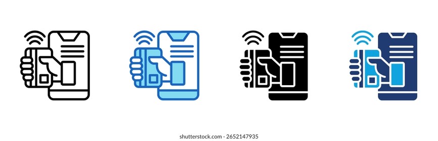 Nfc Payment icon Multi Style Vector Illustration