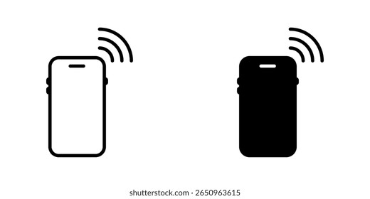 NFC payment icon set. Symbol isolated white background. vector illustration. color editable.
