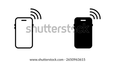 NFC payment icon set. Symbol isolated white background. vector illustration. color editable.
