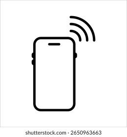 ícone Pagamento NFC. Fundo branco isolado do símbolo. ilustração do vetor. cor editável.