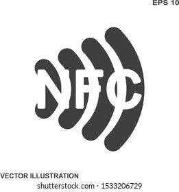 NFC Payment icon.White background.Vector illustration.