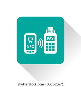 Nfc Payment From Mobile Phone Icon