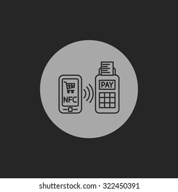 nfc payment from mobile phone icon