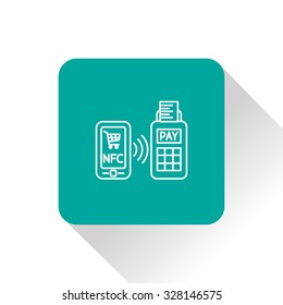 nfc payment from mobile phone icon