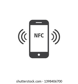 NFC payment with smartphone icon - Vector