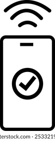 Pago NFC con iconos de smartphone. Colección de ícono de Tecnología NFC. Signo de pago NFC sin contacto. Pago sin contacto para el diseño. Fácil de editar, comunicación de campo cercano y concepto de pago.