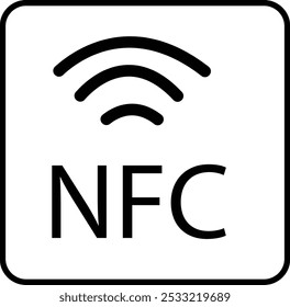 Pagamento NFC com ícones do smartphone. Coleção de ícones da Tecnologia NFC. Sinal de pagamento NFC sem contato. Pagamento sem contato para design. Fácil de editar, Near Field Communication conceito de pagamento nfc.