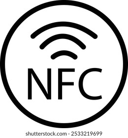 Pagamento NFC com ícones do smartphone. Coleção de ícones da Tecnologia NFC. Sinal de pagamento NFC sem contato. Pagamento sem contato para design. Fácil de editar, Near Field Communication conceito de pagamento nfc.