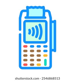 nfc payment terminal color icon vector. nfc payment terminal sign. isolated symbol illustration