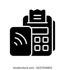 NFC Payment Vector for Tap-to-Pay Transactions. Contactless terminal illustration, fast payment concept, mobile commerce design.