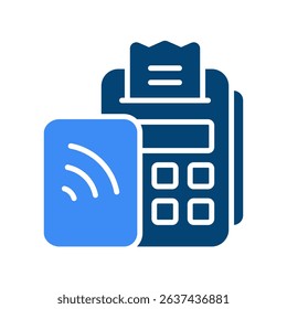 NFC Payment Vector for Tap-to-Pay Transactions. Contactless terminal illustration, fast payment concept, mobile commerce design.