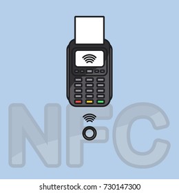 NFC payments ring.NFC technology.Vector illustration