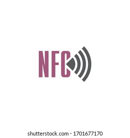 NFC related icon on background for graphic and web design. Creative illustration concept symbol for web or mobile app.