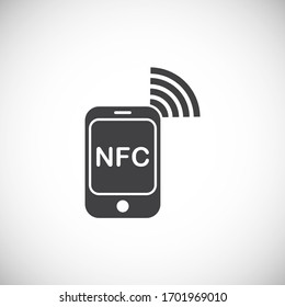 NFC related icon on background for graphic and web design. Creative illustration concept symbol for web or mobile app.