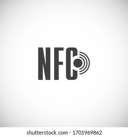 NFC related icon on background for graphic and web design. Creative illustration concept symbol for web or mobile app.