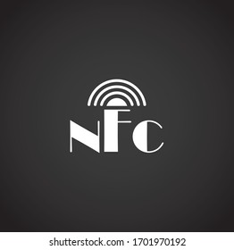 NFC related icon on background for graphic and web design. Creative illustration concept symbol for web or mobile app.