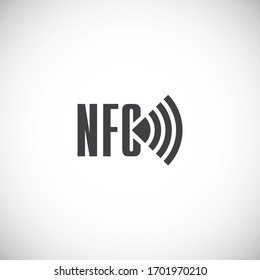 NFC related icon on background for graphic and web design. Creative illustration concept symbol for web or mobile app.