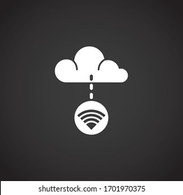 Icono relacionado con NFC en segundo plano para diseño gráfico y web. Símbolo de concepto de ilustración creativa para aplicación web o móvil.