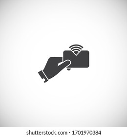 NFC related icon on background for graphic and web design. Creative illustration concept symbol for web or mobile app.