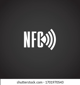 NFC related icon on background for graphic and web design. Creative illustration concept symbol for web or mobile app.