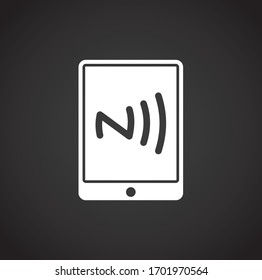 NFC related icon on background for graphic and web design. Creative illustration concept symbol for web or mobile app.