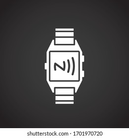 NFC related icon on background for graphic and web design. Creative illustration concept symbol for web or mobile app.