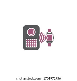 NFC related icon on background for graphic and web design. Creative illustration concept symbol for web or mobile app.