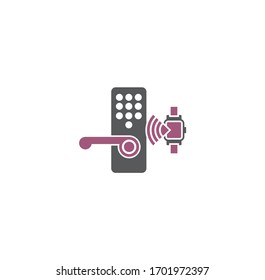 NFC related icon on background for graphic and web design. Creative illustration concept symbol for web or mobile app.