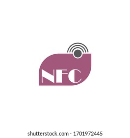 NFC related icon on background for graphic and web design. Creative illustration concept symbol for web or mobile app.