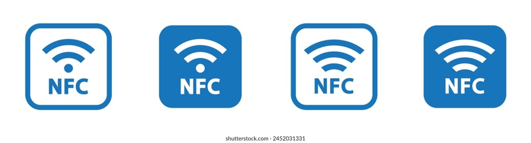 Nfc scan payemt icon, vector illustration