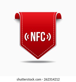 NFC Sign Red Vector Icon Design