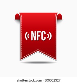 NFC Sign Red Vector Icon Design