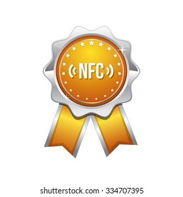 NFC Sign Yellow Vector Icon Design