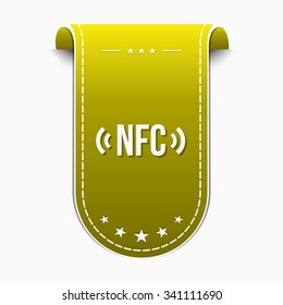 NFC Sign Yellow Vector Icon Design