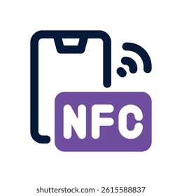 nfc signal dual tone icon. Sleek and modern vector icon for websites, mobile apps, marketing materials, and corporate design. Fully scalable and ready to use.