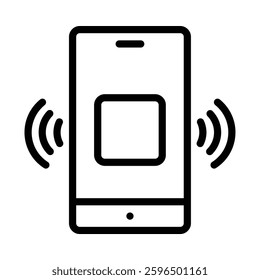 NFC Signal icon illustration in line style. Perfect for website mobile app presentation. Suitable for any user interface and user experience