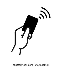 NFC for smartphone scanning. Practical and modern payment methods. Isolated on a blank, editable and changeable background.