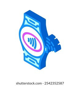 nfc smartwatch technology isometrische Ikone Vektor. nfc Smartwatch Technologie-Zeichen. einzelne Symbolgrafik