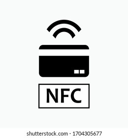 NFC Technology Glyph Icon. Near Field Communication. Contactless Payment. Silhouette Symbols. Vector Isolated Illustration.