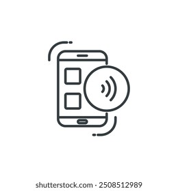 Icono de la tecnología NFC, Ilustración vectorial