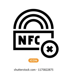 NFC technology vector icon. Mobile payment related icon. Near field communication. Contactless payment. 