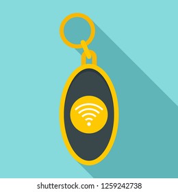 Nfc trinket icon. Flat illustration of nfc trinket vector icon for web design