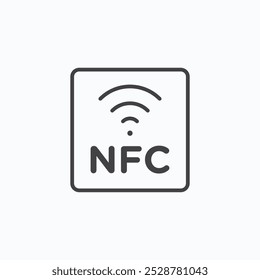 ícone plano de vetor NFC set.eps