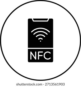 Icono de Vector Nfc. Se puede utilizar para aplicaciones de impresión, móviles y de Web.