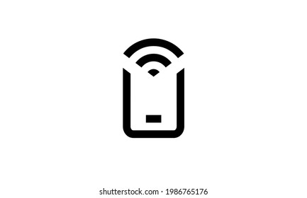 nfc vector icon outline style with white background perfect pixel 