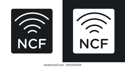 Nfc vector icon set in solid style.