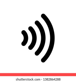 Nfc Vector Icon, Smart Payment Symbol. Simple, Flat Design For Web Or Mobile App